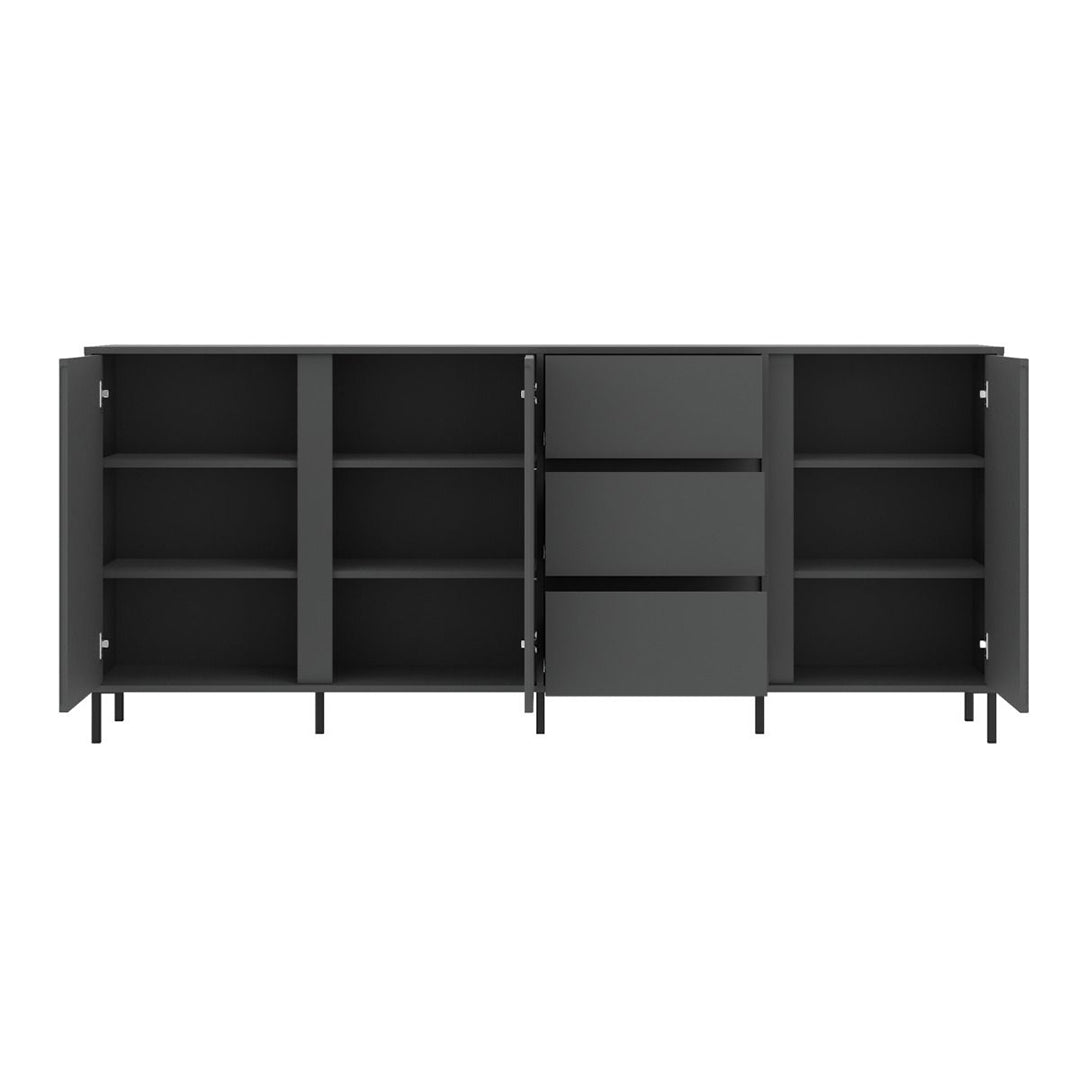 Wooden Sideboard With 3 Doors And 3 Drawers - Avenale