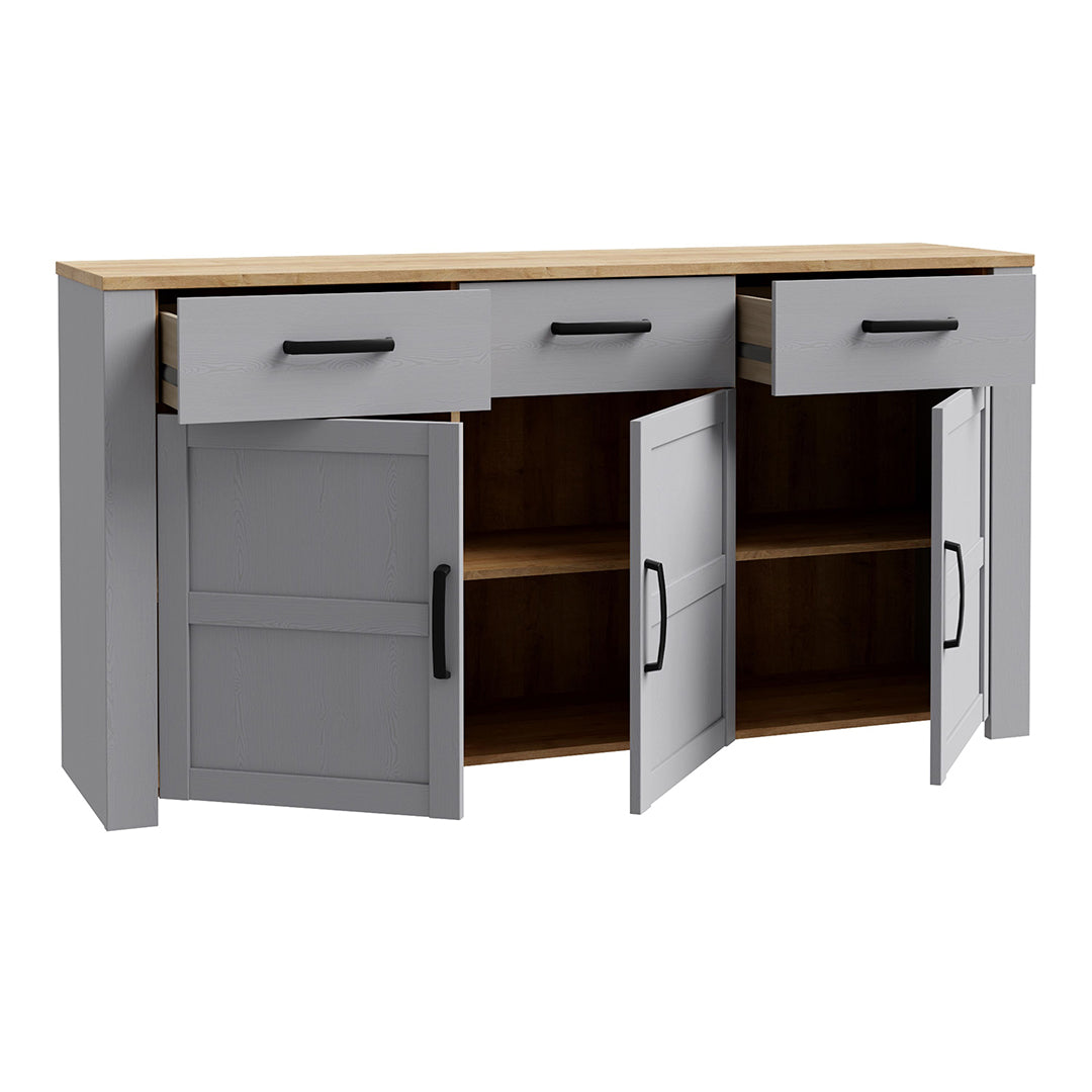 Wooden Sideboard With 3 Doors And 3 Drawers - Bohol