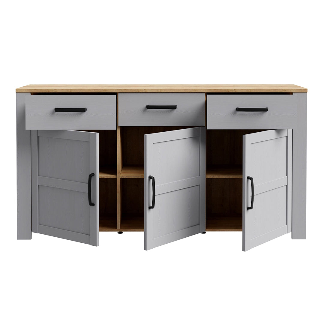 Wooden Sideboard With 3 Doors And 3 Drawers - Bohol