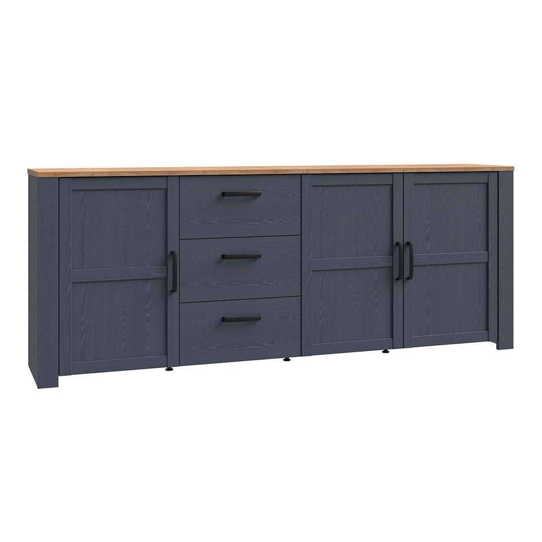 Wooden Sideboard Wide With 3 Doors And 3 Drawers - Bohol