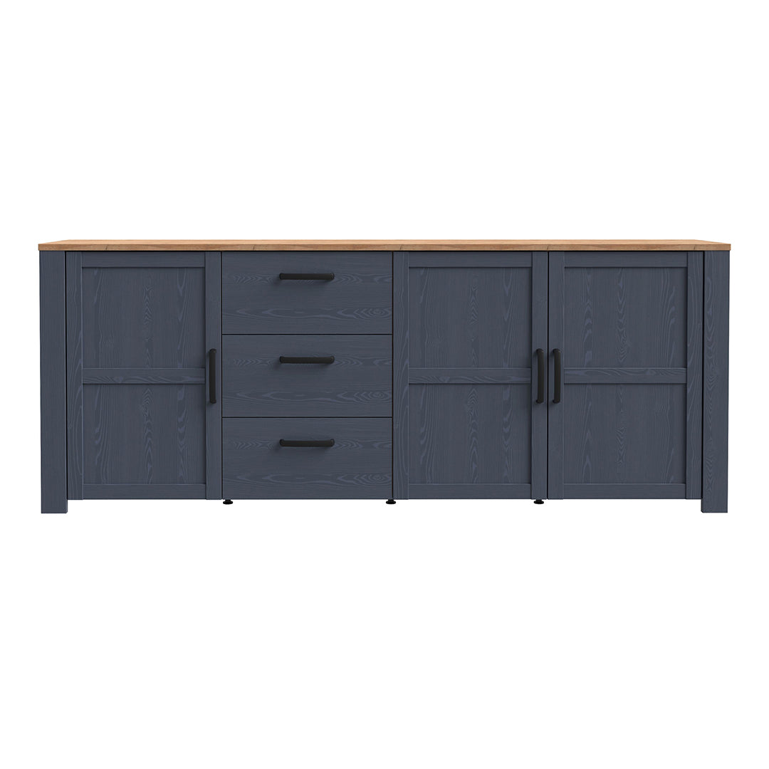 Wooden Sideboard Wide With 3 Doors And 3 Drawers - Bohol