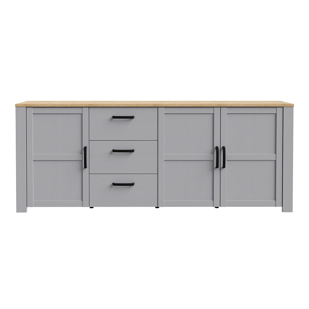 Wooden Sideboard Wide With 3 Doors And 3 Drawers - Bohol