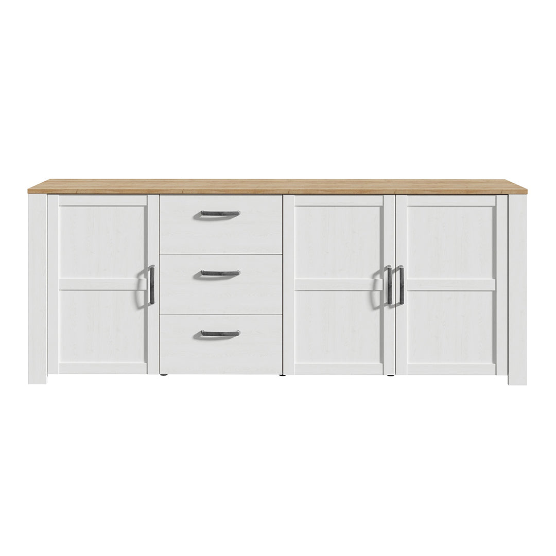 Wooden Sideboard Wide With 3 Doors And 3 Drawers - Bohol