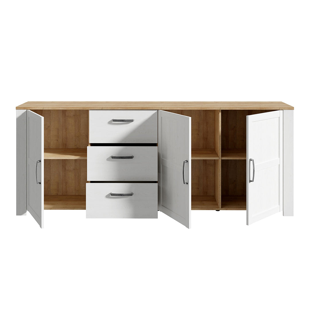 Wooden Sideboard Wide With 3 Doors And 3 Drawers - Bohol