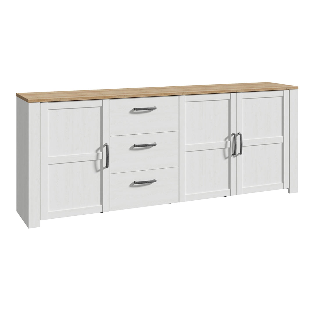 Wooden Sideboard Wide With 3 Doors And 3 Drawers - Bohol