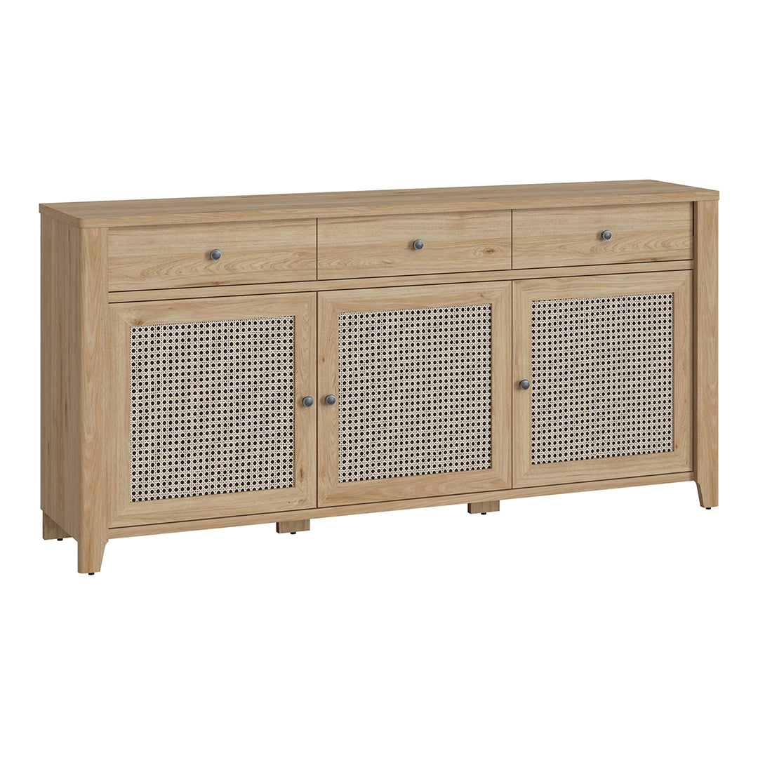 Wooden Sideboard With 3 Doors And 3 Drawers - Cestino