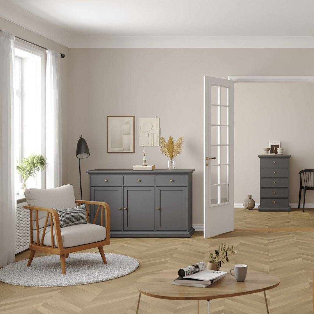 Wooden Sideboard With 3 Doors And 3 Drawers - Paris