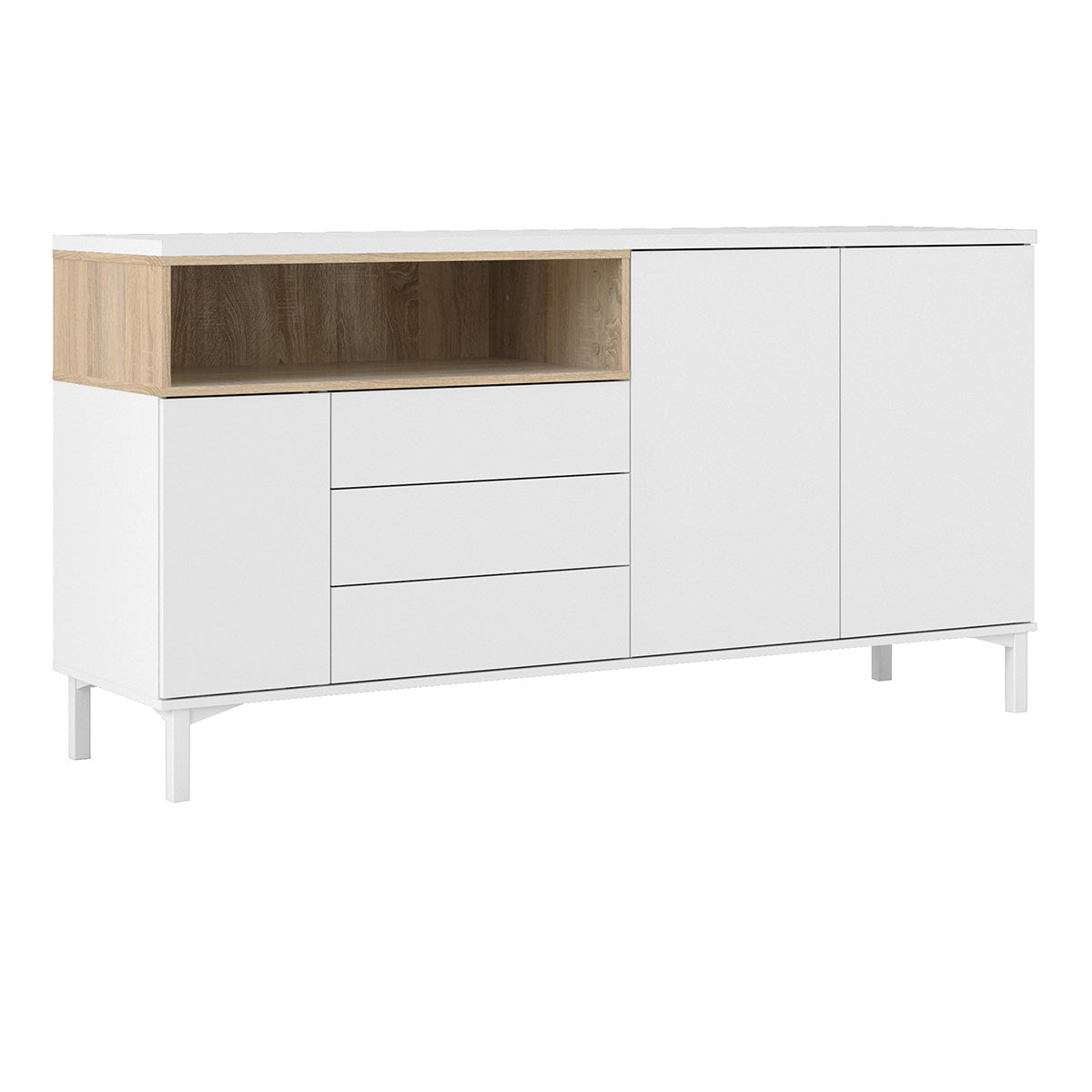 Wooden Sideboard With 3 Doors And 3 Drawers - Roomers