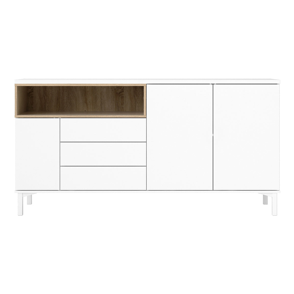 Wooden Sideboard With 3 Doors And 3 Drawers - Roomers