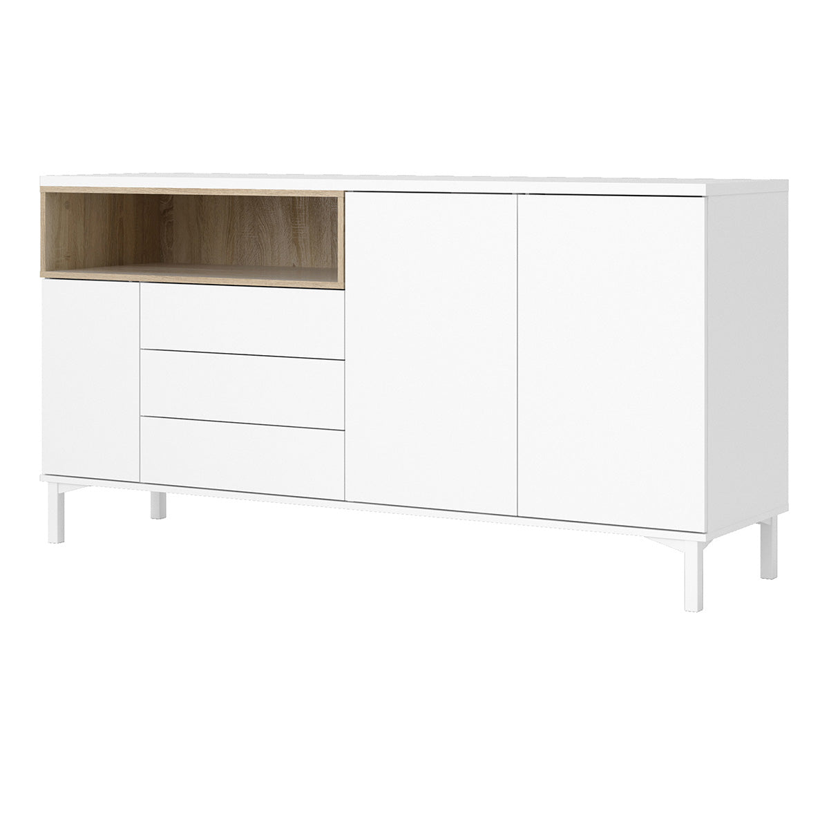 Wooden Sideboard With 3 Doors And 3 Drawers - Roomers