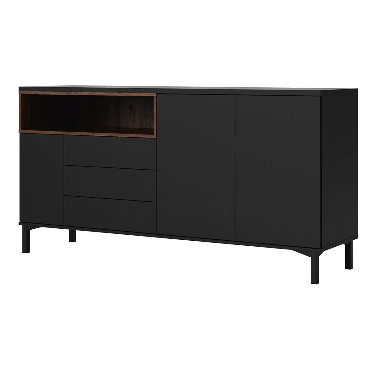Wooden Sideboard With 3 Doors And 3 Drawers - Roomers