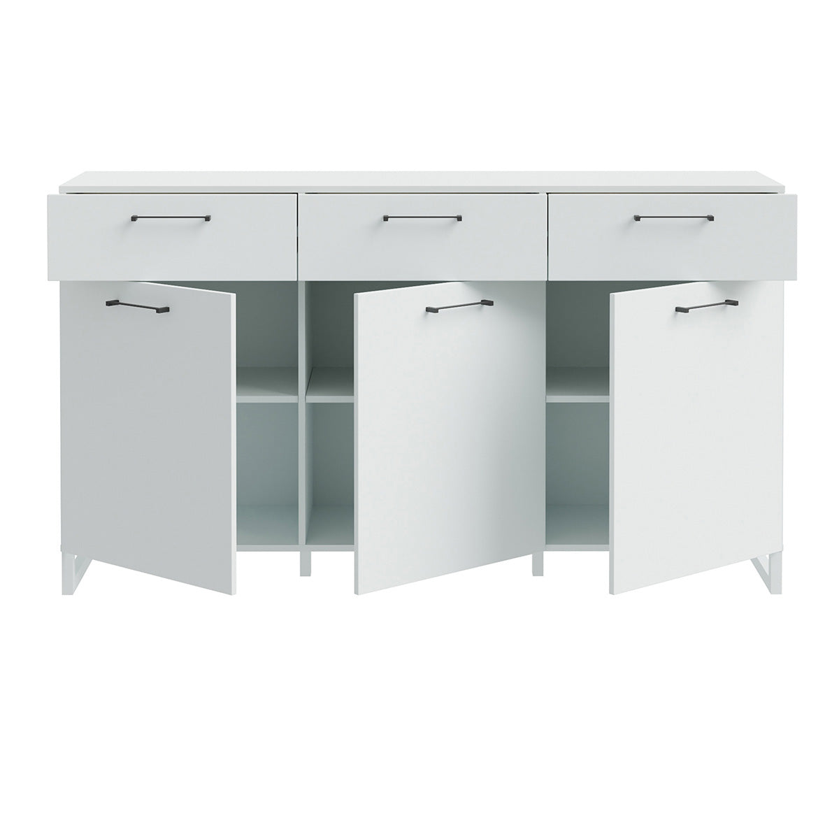 Wooden Sideboard With 3 Doors And 3 Drawers - Sali