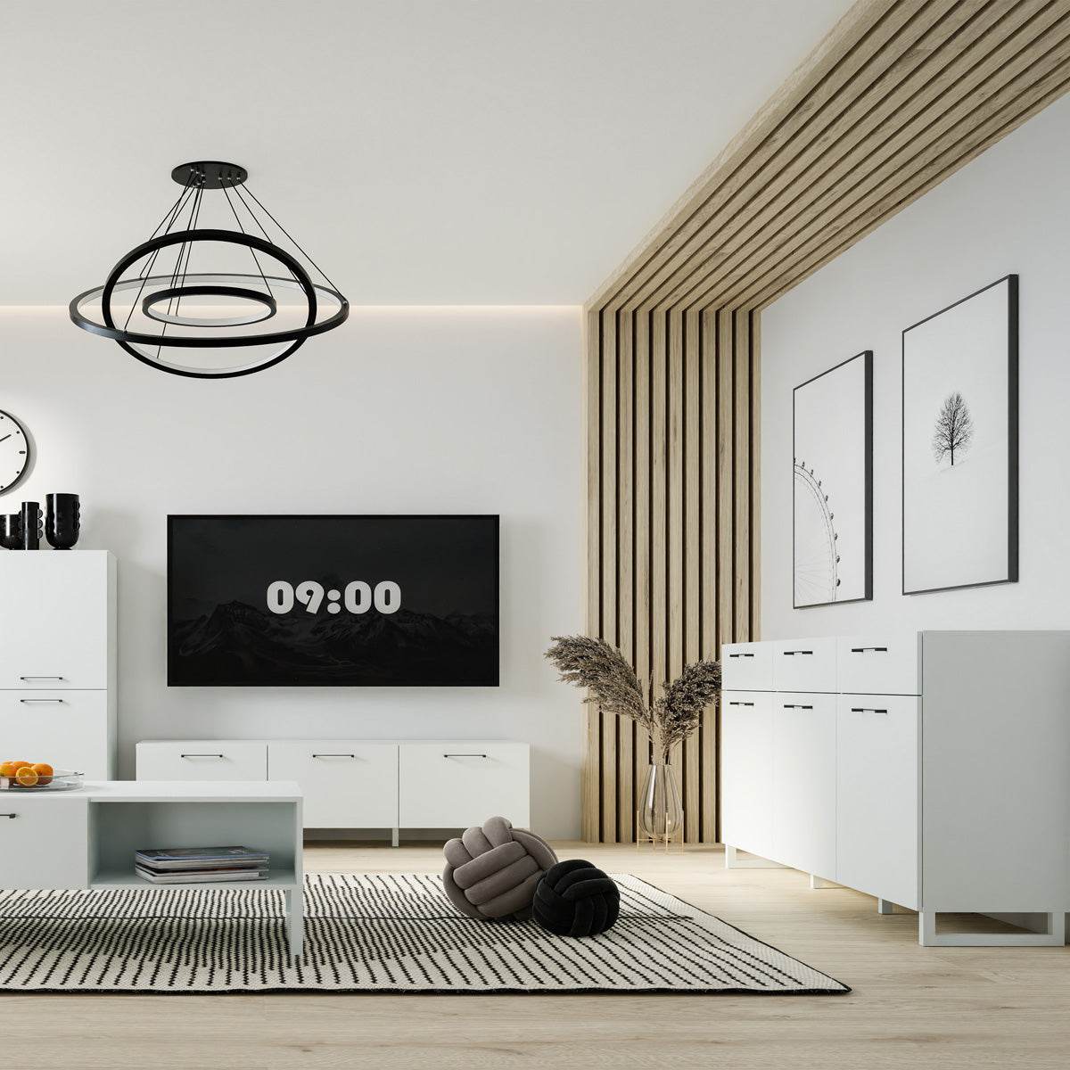 Wooden Sideboard With 3 Doors And 3 Drawers - Sali