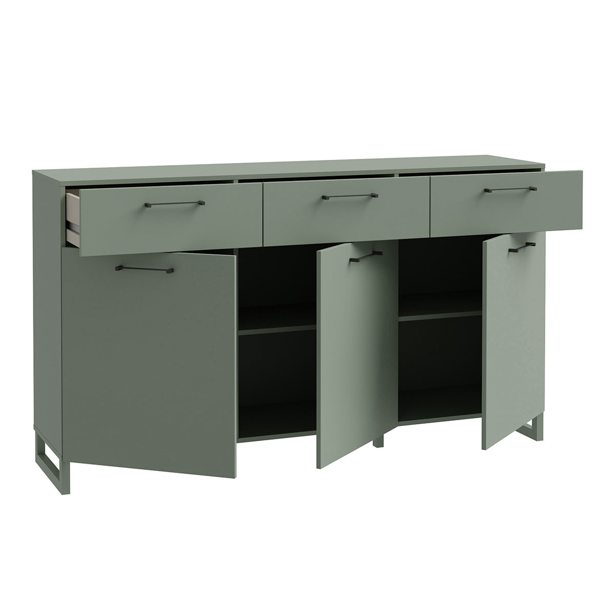 Wooden Sideboard With 3 Doors And 3 Drawers - Sali