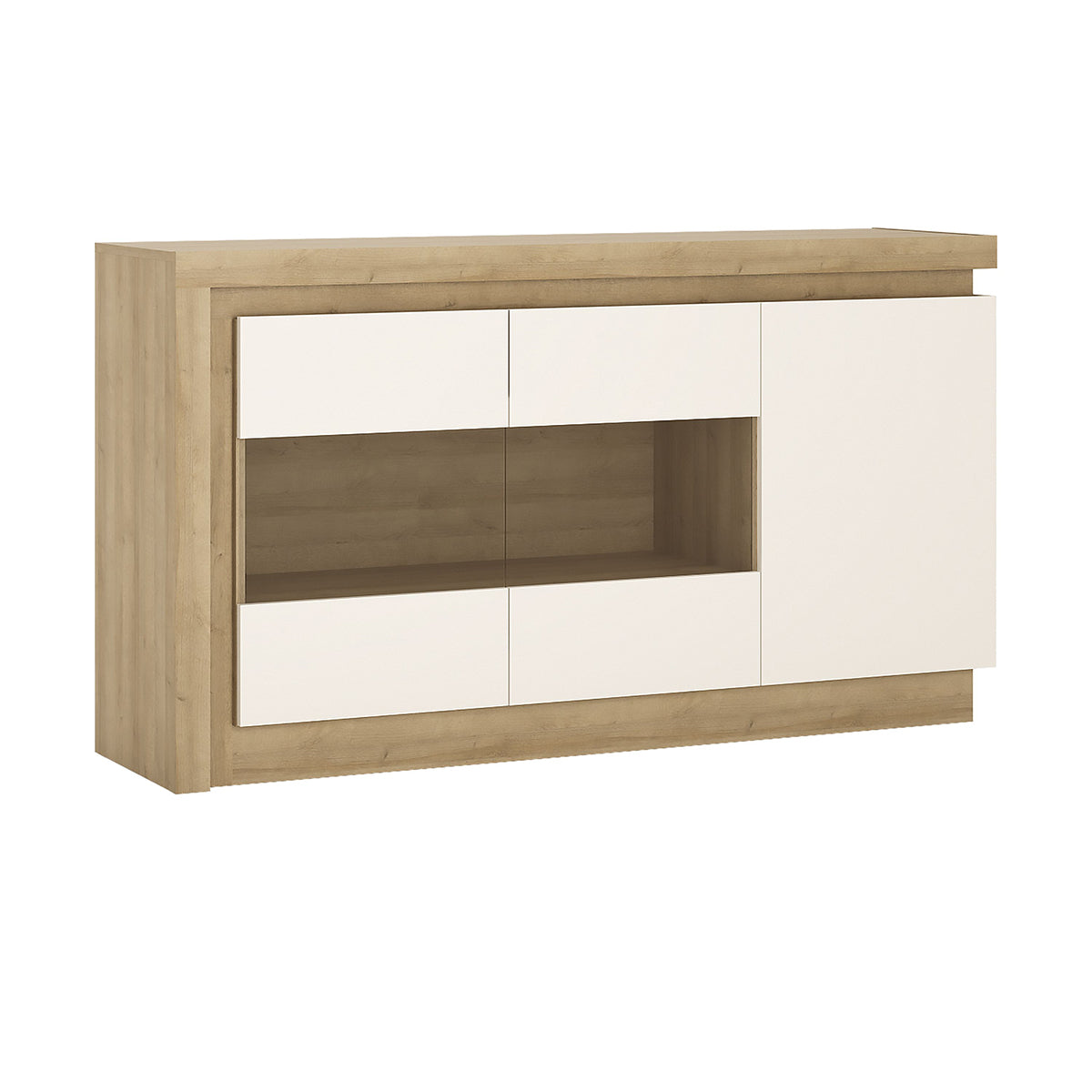 Wooden Sideboard With 3 Doors And LED Lights - Lyon