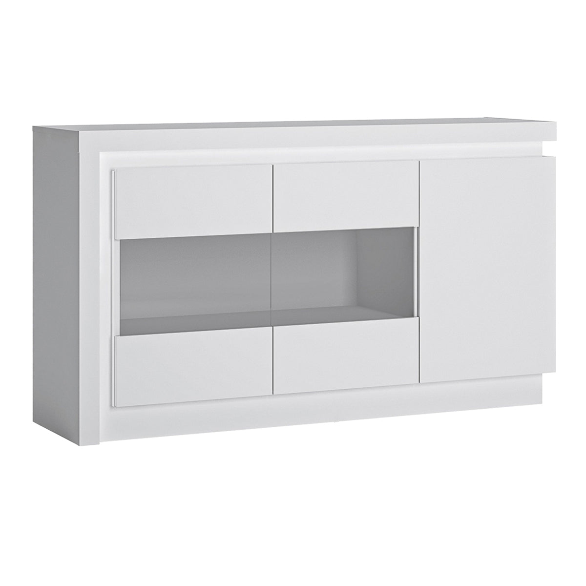 Wooden Sideboard With 3 Doors And LED Lights - Lyon