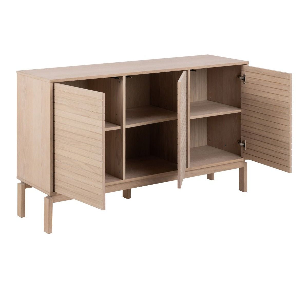 Wooden Sideboard With 3 Doors - Linley