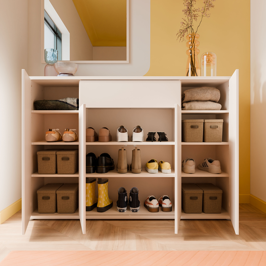 Wooden Sideboard With 4 Doors And 1 Drawer - Alice Springs