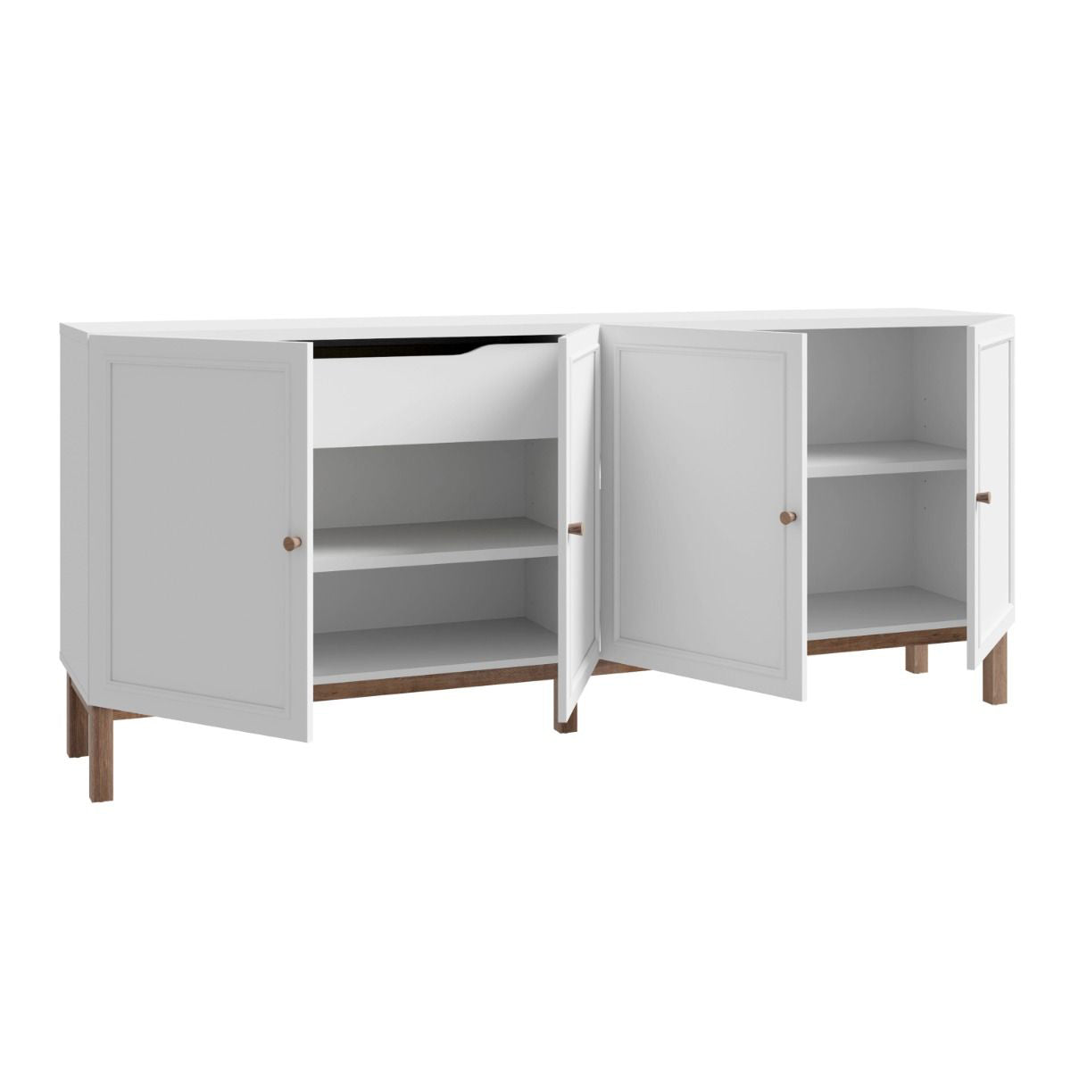 Wooden Sideboard With 4 Doors And 1 Drawer - Wensley