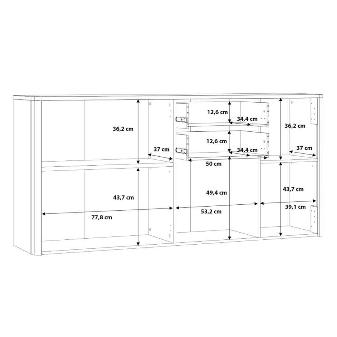 Wooden Sideboard With 4 Doors And 2 Drawers - Klara