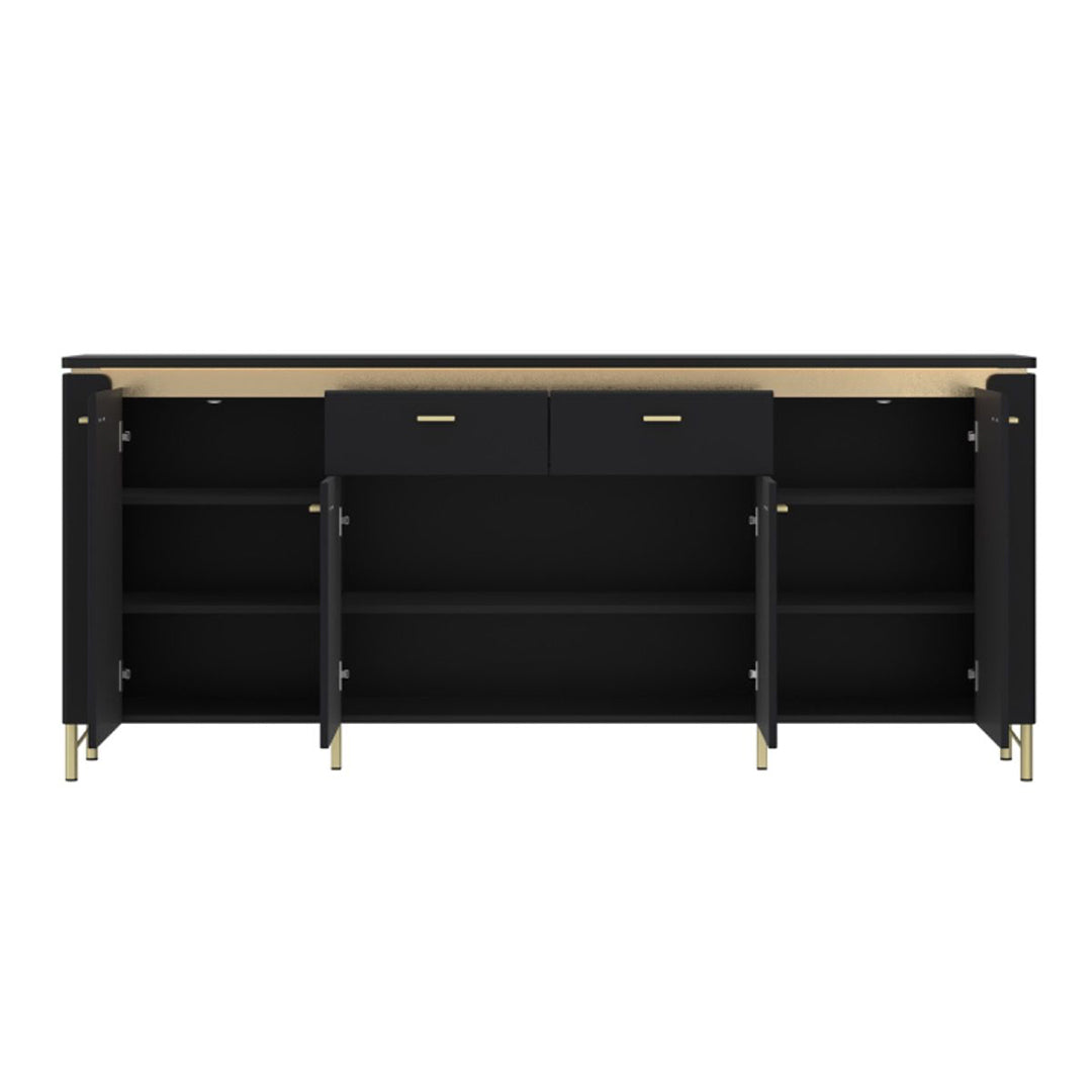 Wooden Sideboard With 4 Doors And 2 Drawers - Genoa