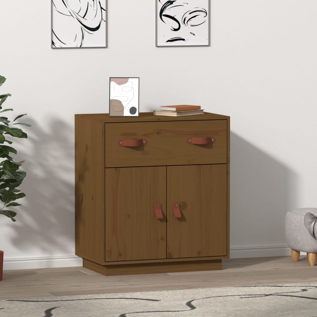 Wooden Sideboard 65.5cm Wide With 2 Doors 1 Drawer - Vantage Home