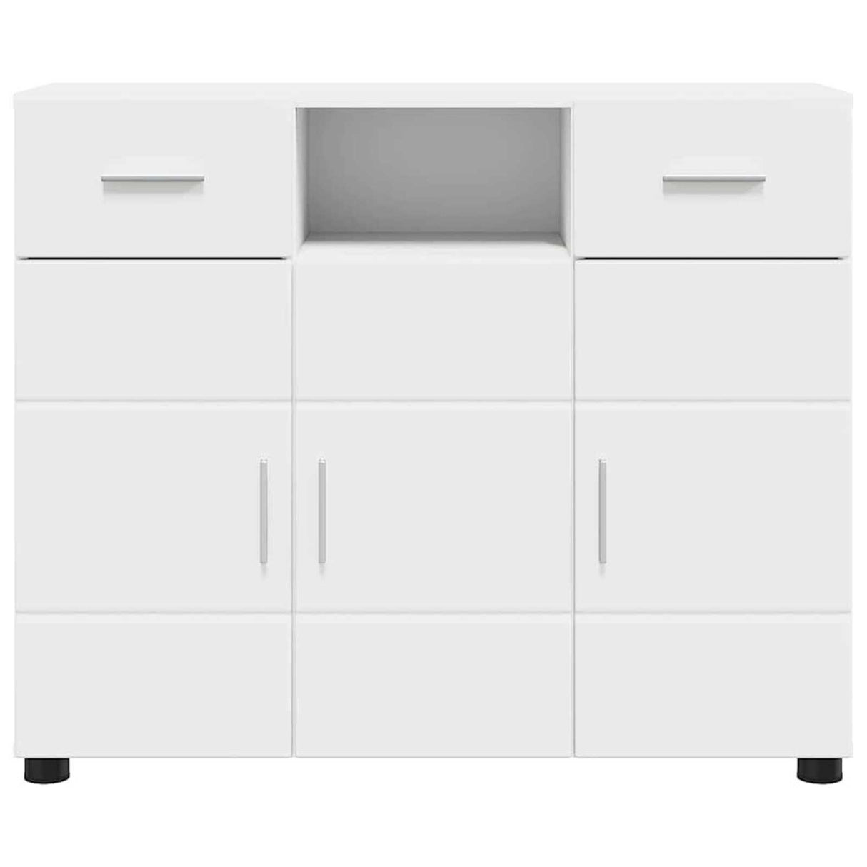 Wooden Sideboard 88.5cm Wide With 3 Doors And 2 Drawers - Vantage Home