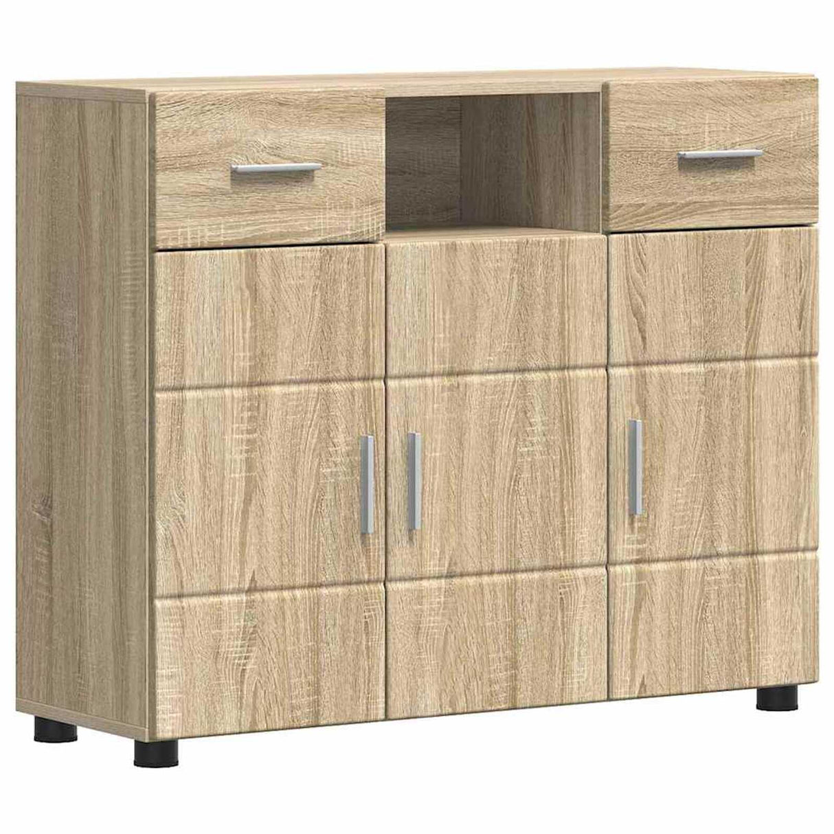 Wooden Sideboard 88.5cm Wide With 3 Doors And 2 Drawers - Vantage Home