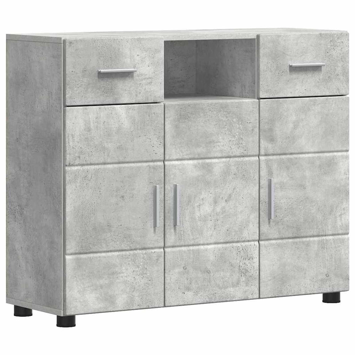 Wooden Sideboard 88.5cm Wide With 3 Doors And 2 Drawers - Vantage Home