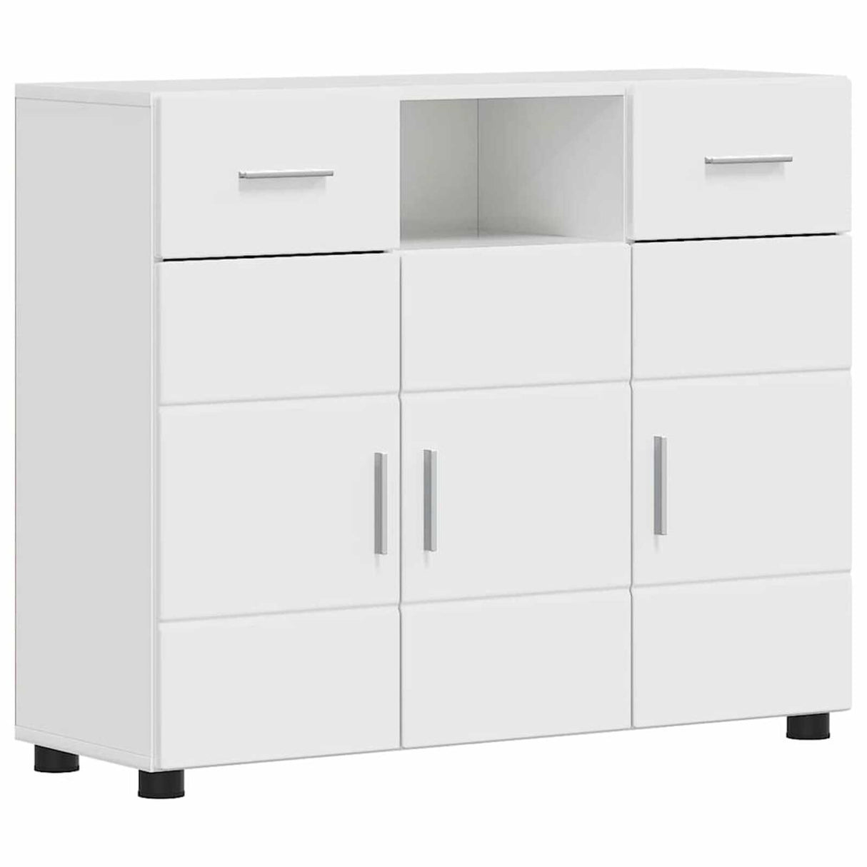 Wooden Sideboard 88.5cm Wide With 3 Doors And 2 Drawers - Vantage Home