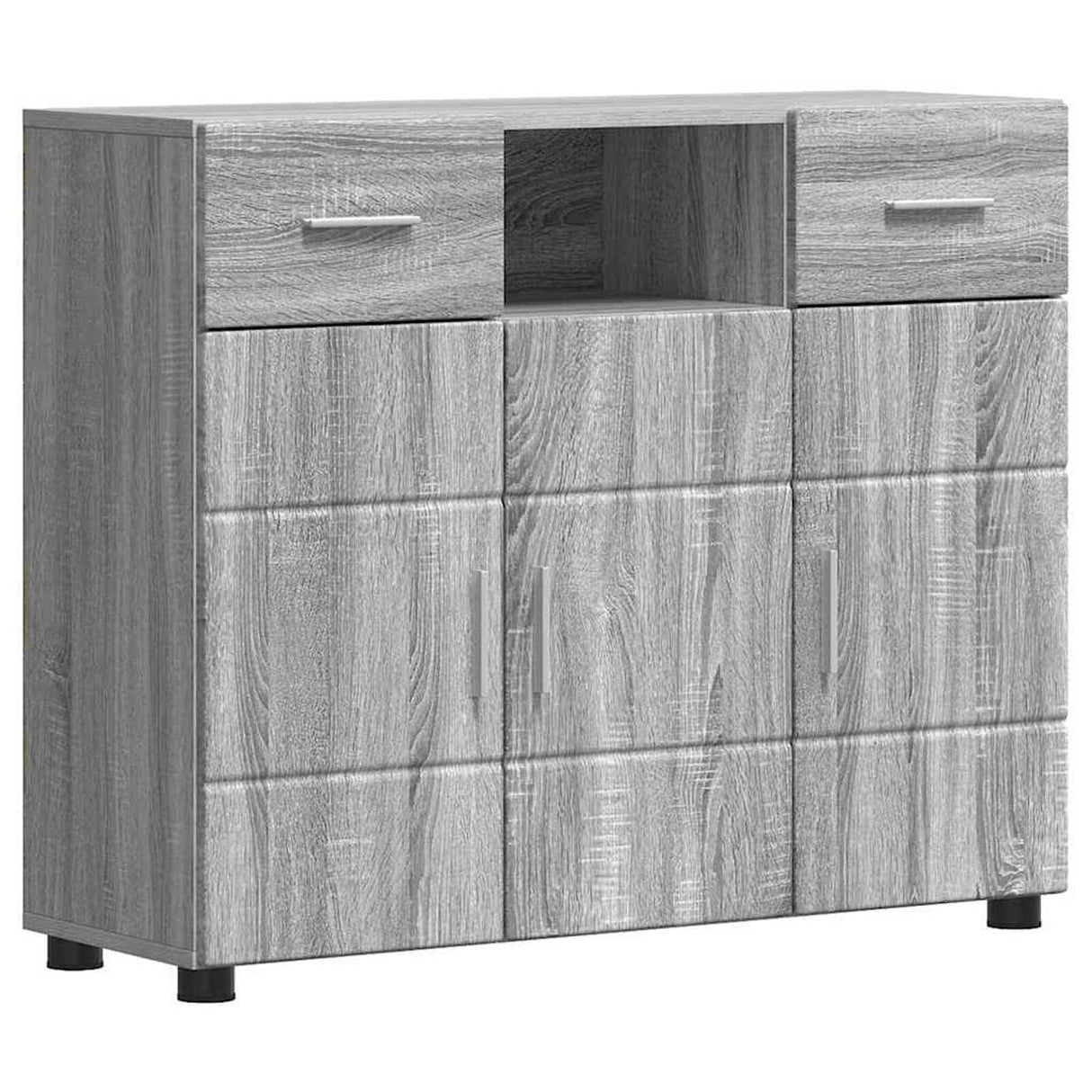 Wooden Sideboard 88.5cm Wide With 3 Doors And 2 Drawers - Vantage Home