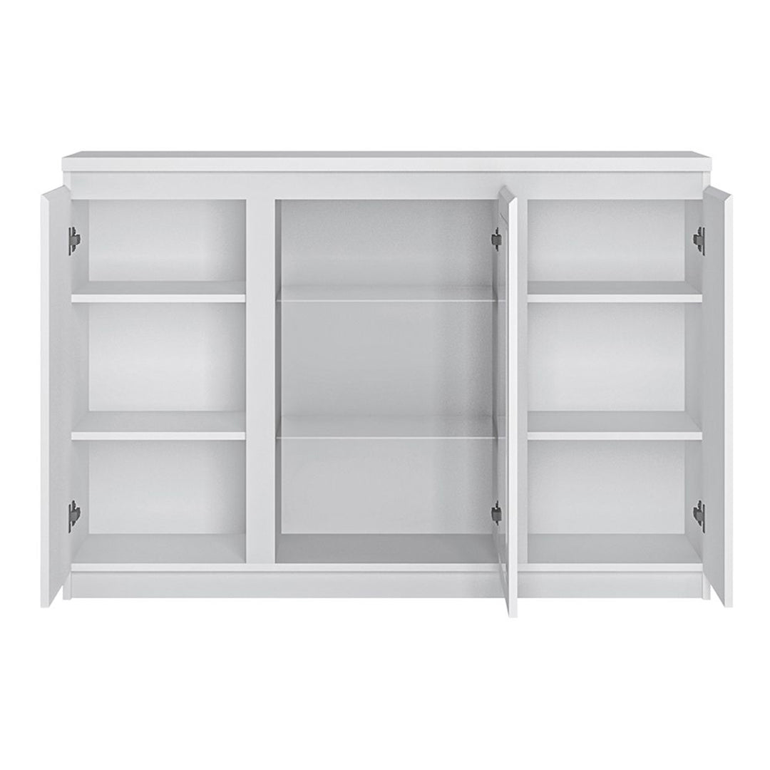 Wooden Sideboard Glazed With 3 Doors - Fribo