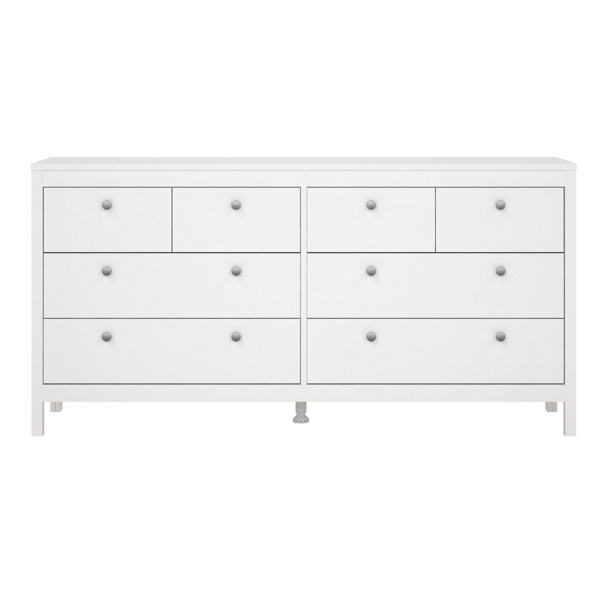 Wooden Sideboard Wide With 8 Drawers Double Dresser - Madrid