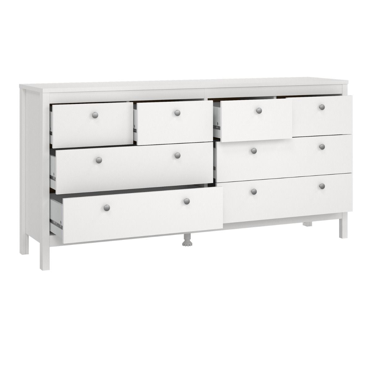 Wooden Sideboard Wide With 8 Drawers Double Dresser - Madrid