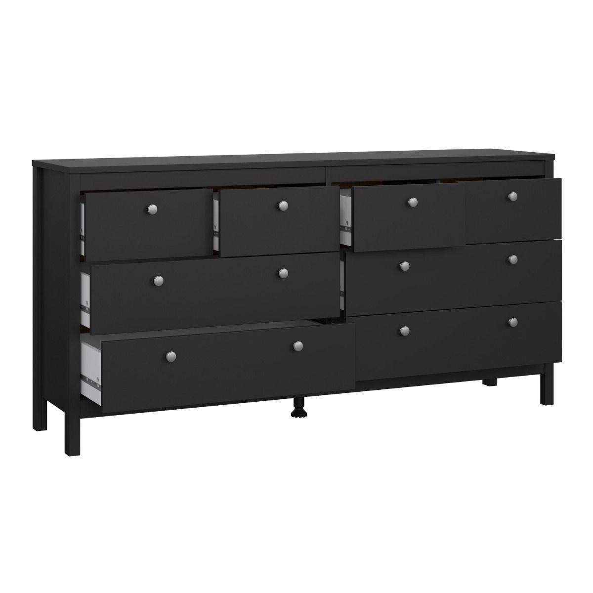 Wooden Sideboard Wide With 8 Drawers Double Dresser - Madrid
