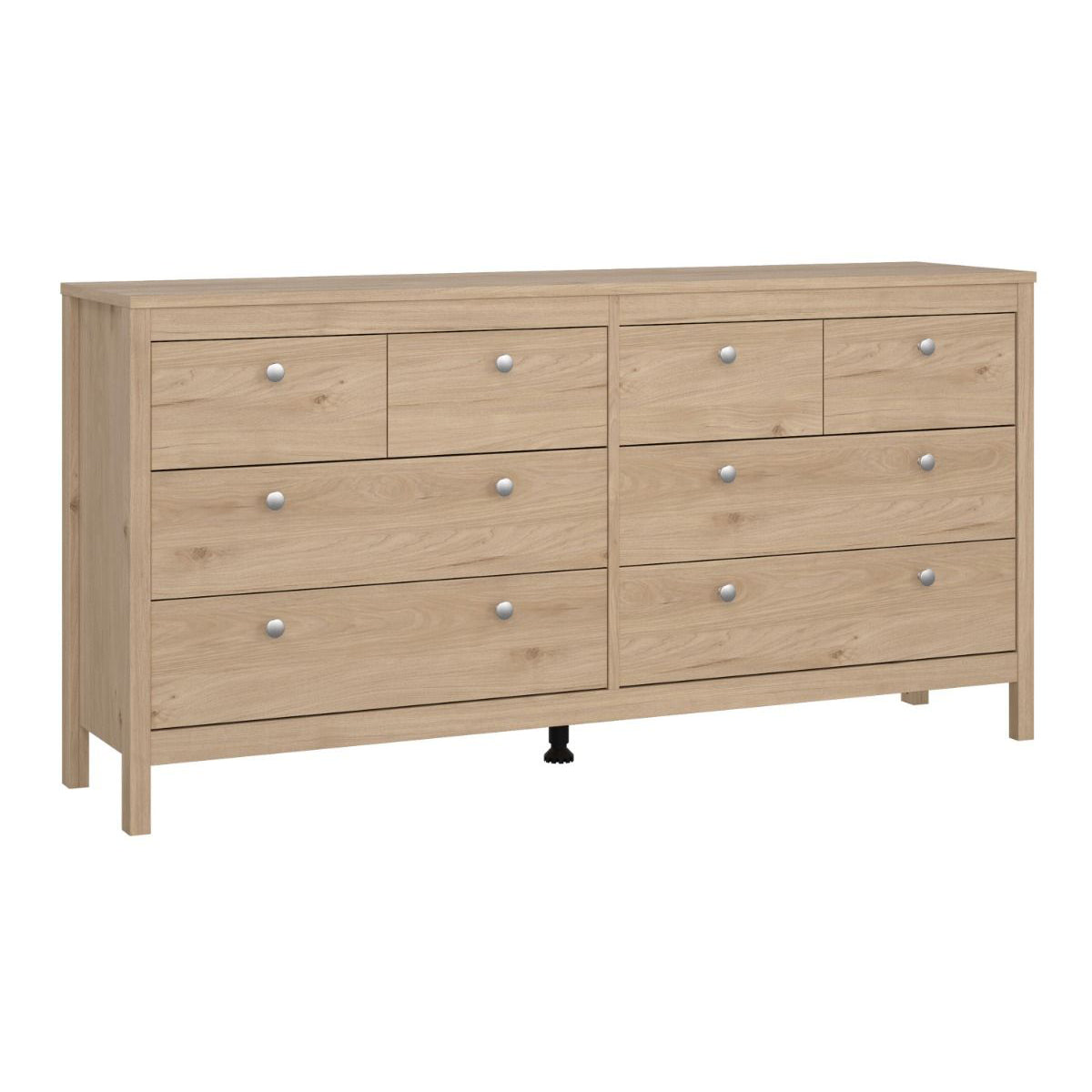 Wooden Sideboard Wide With 8 Drawers Double Dresser - Madrid