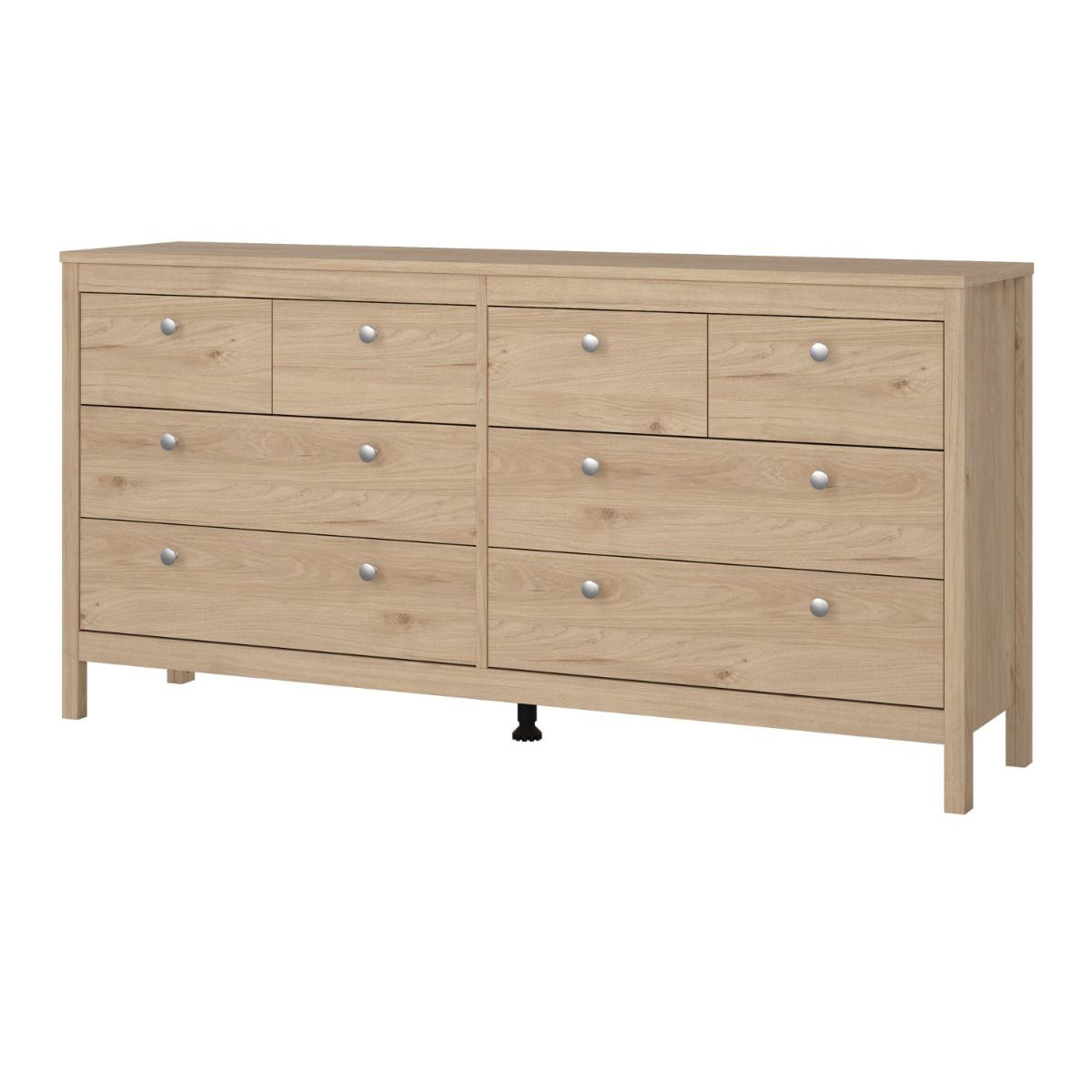Wooden Sideboard Wide With 8 Drawers Double Dresser - Madrid