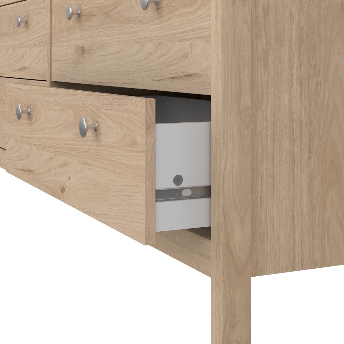 Wooden Sideboard Wide With 8 Drawers Double Dresser - Madrid