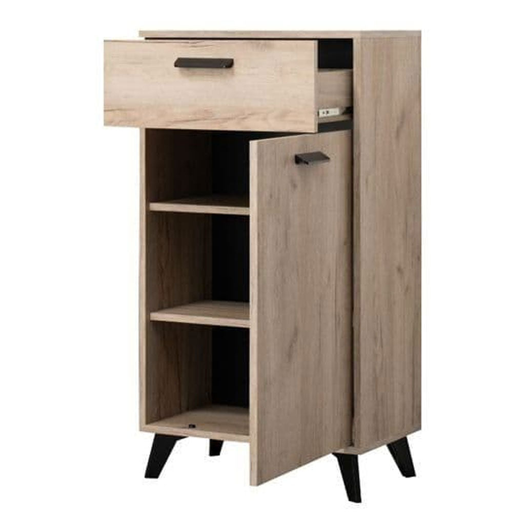 Wooden Sideboard With 1 Door And 1 Drawer - Kent