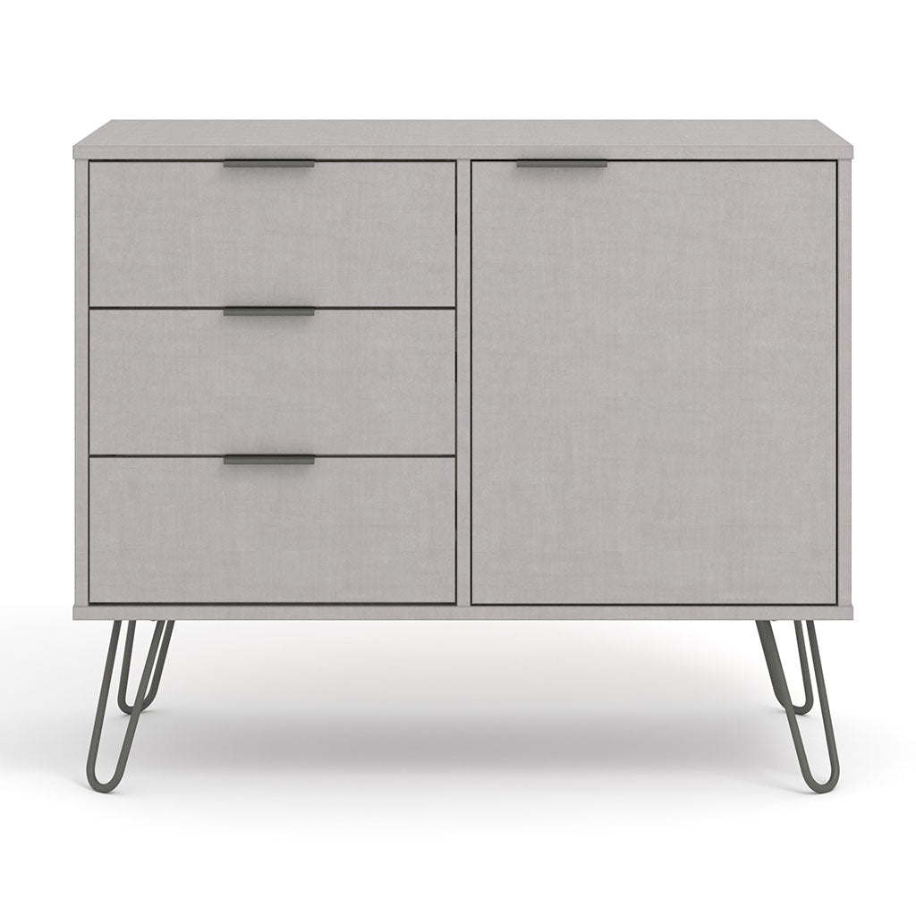 Wooden Sideboard With 1 Door And 3 Drawers - Augusta