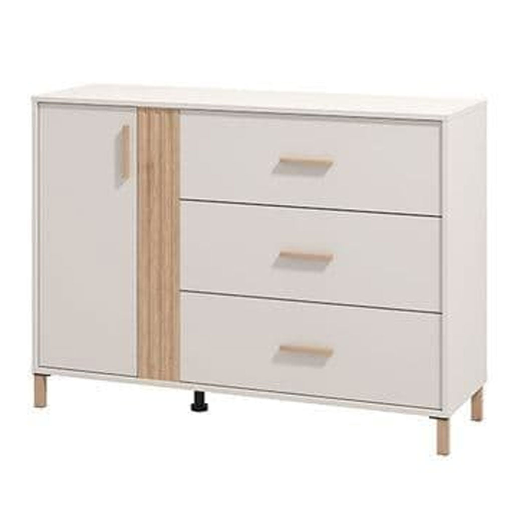 Wooden Sideboard With 1 Door And 3 Drawers - Grant