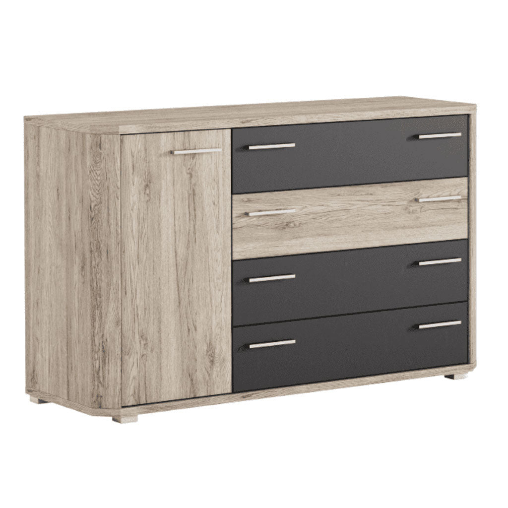 Wooden Sideboard With 1 Door And 4 Drawers - Moncton