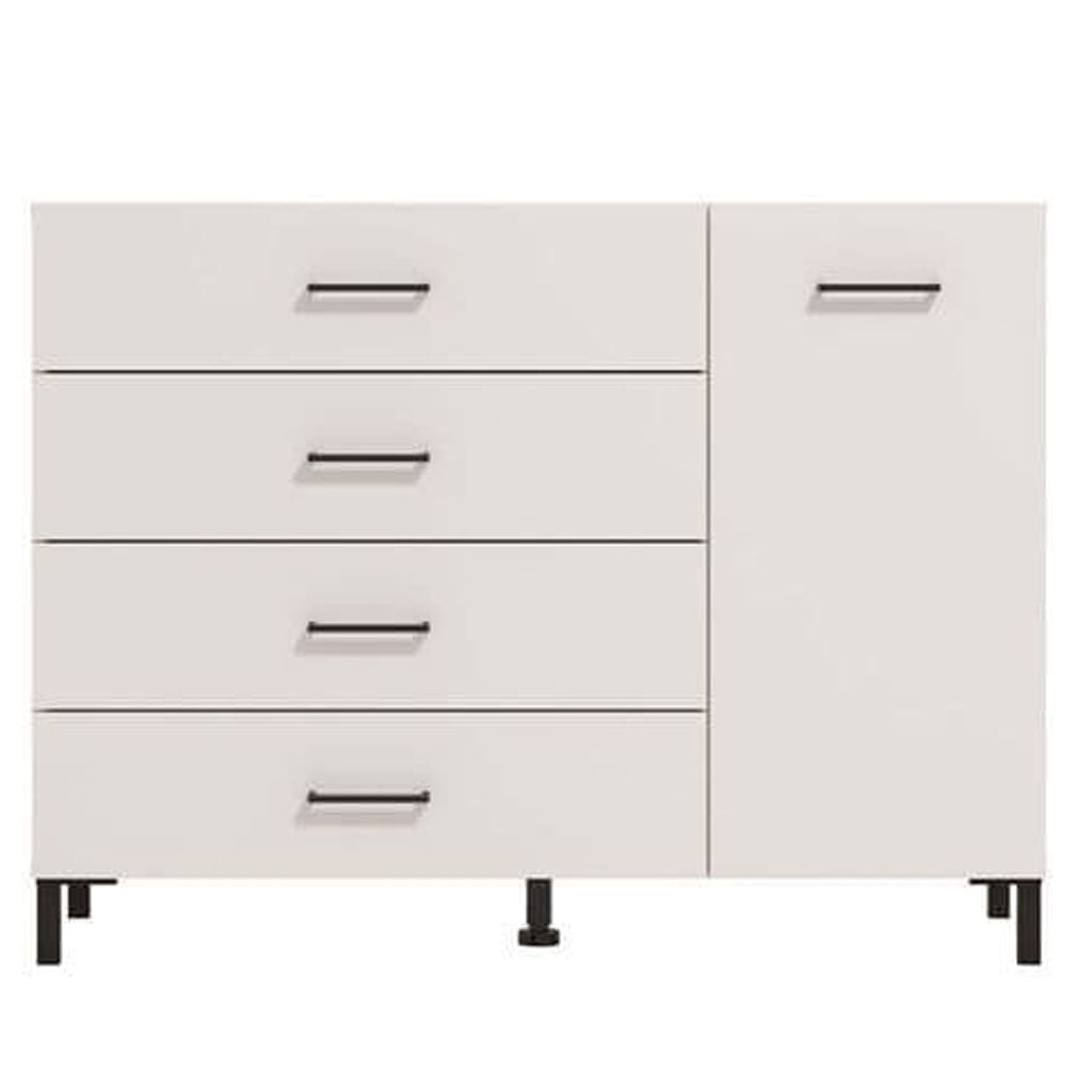 Wooden Sideboard With 1 Door And 4 Drawers - Roanoke