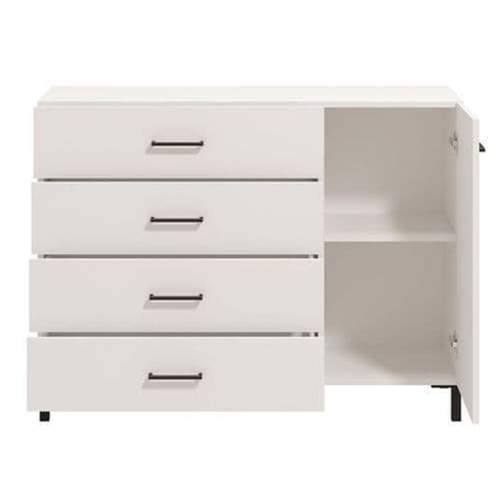 Wooden Sideboard With 1 Door And 4 Drawers - Roanoke