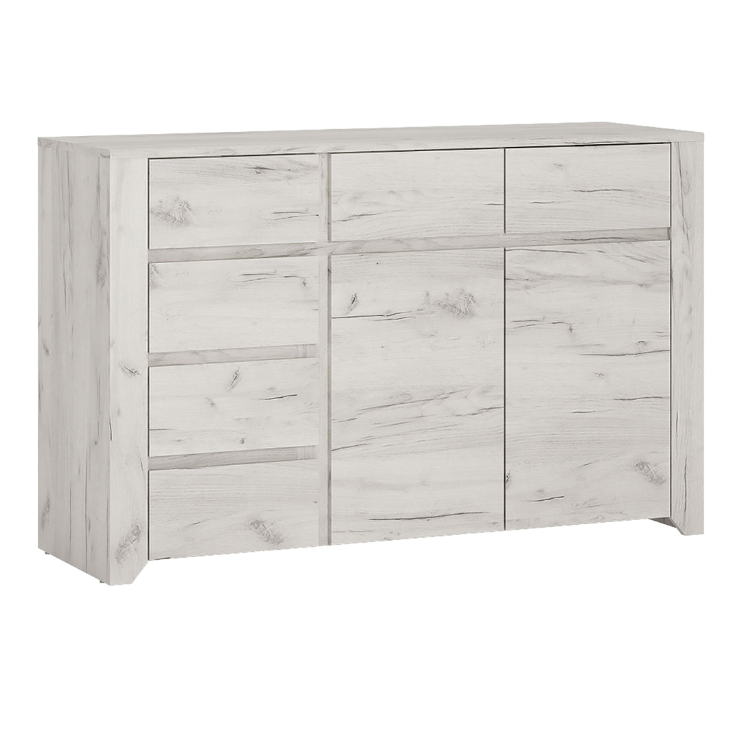 Wooden Sideboard With 2 Doors And 6 Drawers - Angel