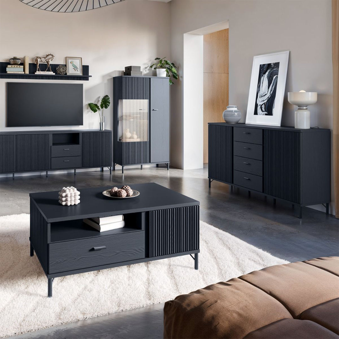 Wooden Sideboard With 2 Doors And 4 Drawers - Lusaka