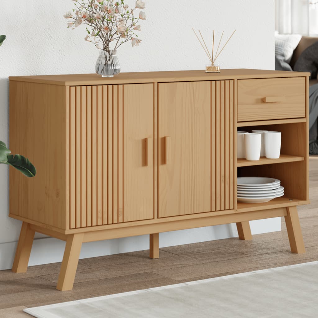 Wooden Sideboard With 2 Doors And 1 Drawer - Olden