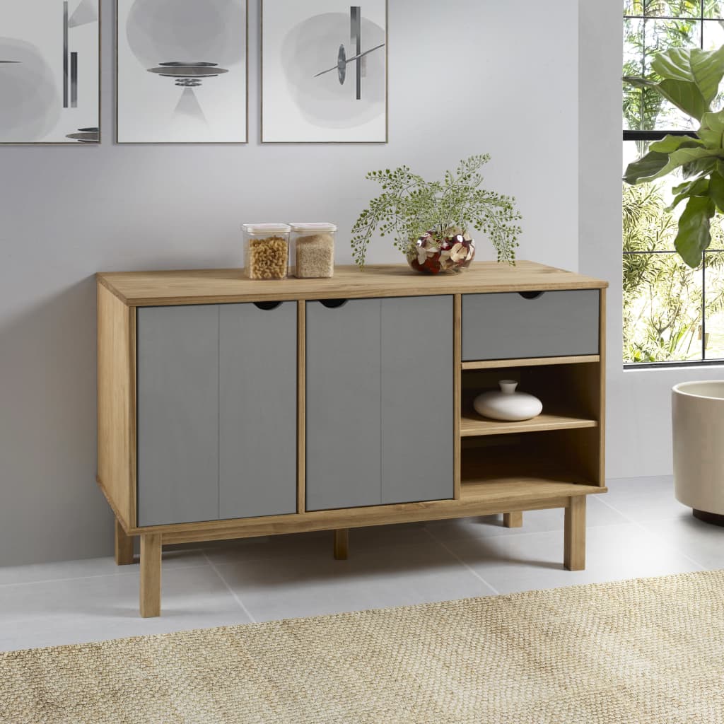 Wooden Sideboard With 2 Doors And 1 Drawer - Otta