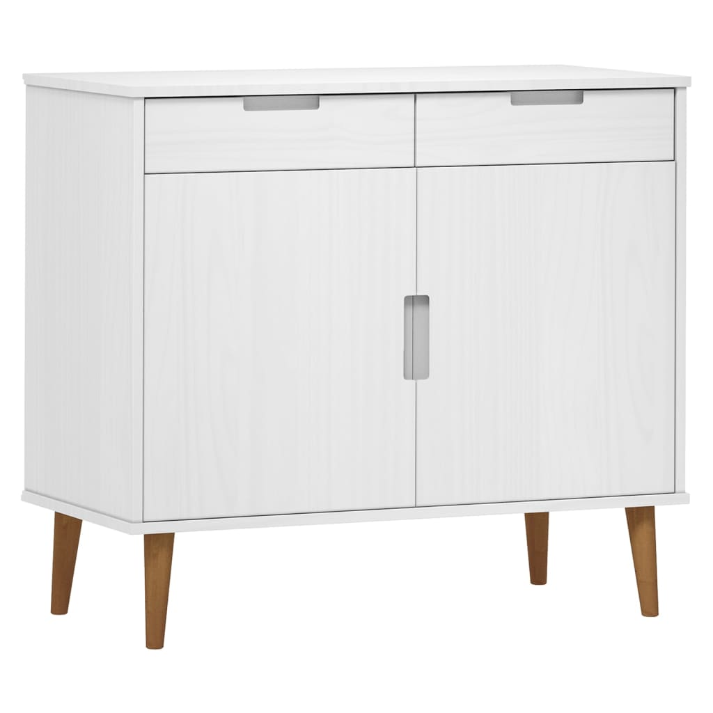 Wooden Sideboard With 2 Doors And 2 Drawers - Molde