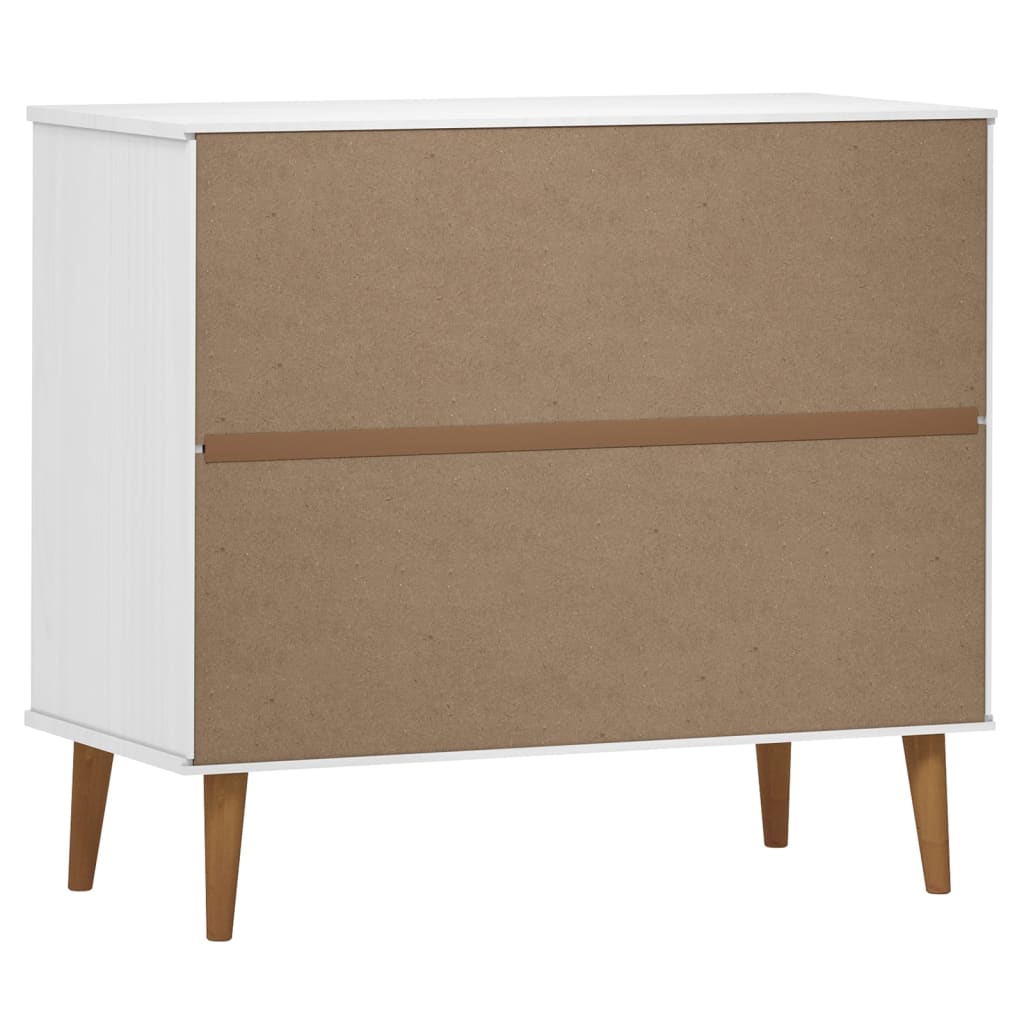 Wooden Sideboard With 2 Doors And 2 Drawers - Molde